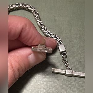 Lois Hill .925 sterling silver Byzantine bracelet
